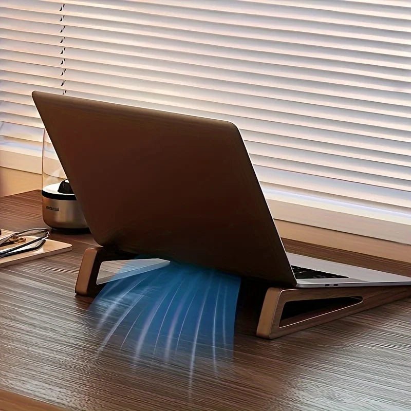 Wooden Laptop Stand-Ergonomic 12° Angle, Cooling Ventilation Design - PureShop