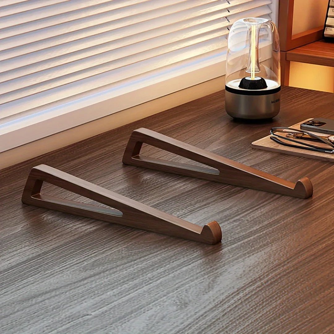 Wooden Laptop Stand-Ergonomic 12° Angle, Cooling Ventilation Design - PureShop